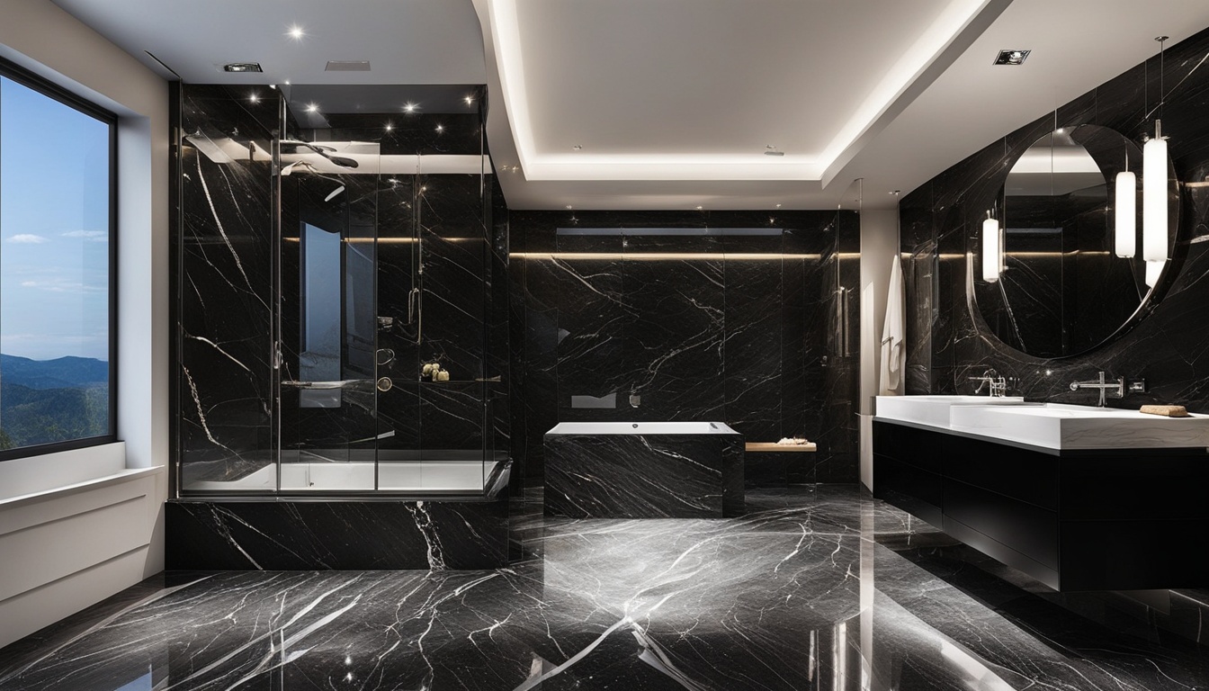 Black Tiles Design: 2025 Modern Living Room with Black Tiles